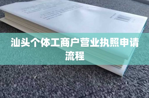 汕头个体工商户营业执照申请流程