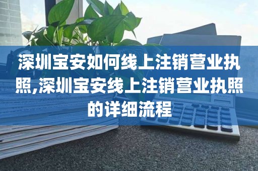 深圳宝安如何线上注销营业执照,深圳宝安线上注销营业执照的详细流程