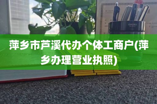 萍乡市芦溪代办个体工商户(萍乡办理营业执照)