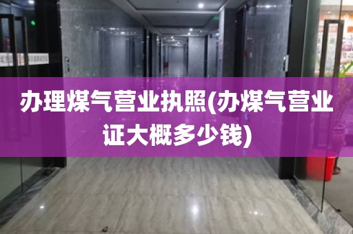 办理煤气营业执照(办煤气营业证大概多少钱)