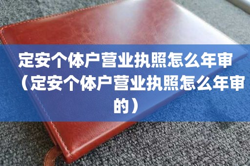 定安个体户营业执照怎么年审（定安个体户营业执照怎么年审的）