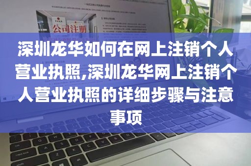 深圳龙华如何在网上注销个人营业执照,深圳龙华网上注销个人营业执照的详细步骤与注意事项