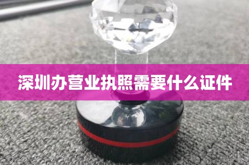深圳办营业执照需要什么证件