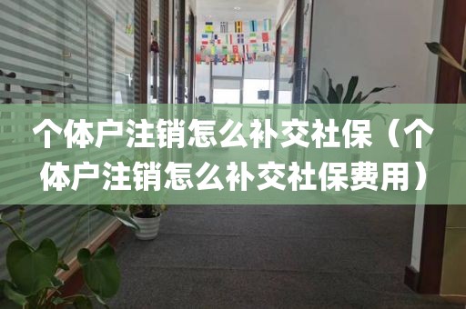 个体户注销怎么补交社保（个体户注销怎么补交社保费用）