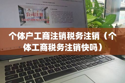 个体户工商注销税务注销(个体工商税务注销快吗)