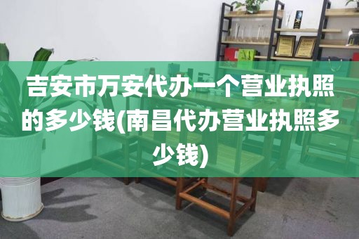 吉安市万安代办一个营业执照的多少钱(南昌代办营业执照多少钱)