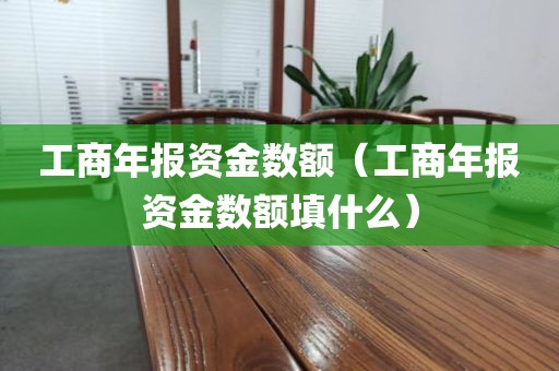 工商年报资金数额（工商年报资金数额填什么）