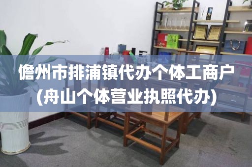 儋州市排浦镇代办个体工商户(舟山个体营业执照代办)