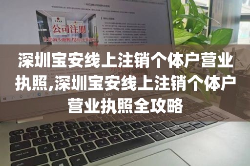 深圳宝安线上注销个体户营业执照,深圳宝安线上注销个体户营业执照全攻略