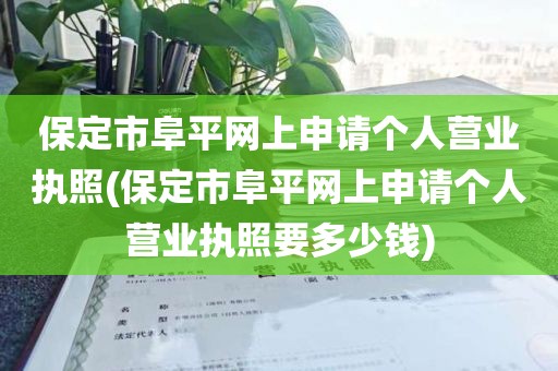 保定市阜平网上申请个人营业执照(保定市阜平网上申请个人营业执照要多少钱)
