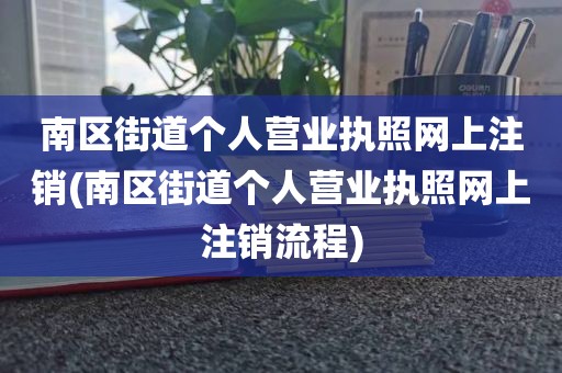 南区街道个人营业执照网上注销(南区街道个人营业执照网上注销流程)