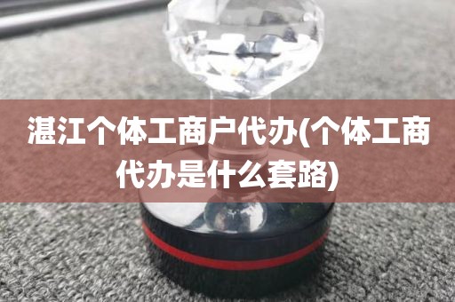 湛江个体工商户代办(个体工商代办是什么套路)