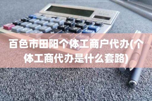百色市田阳个体工商户代办(个体工商代办是什么套路)