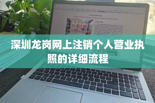 深圳龙岗网上注销个人营业执照的详细流程