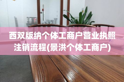 西双版纳个体工商户营业执照注销流程(景洪个体工商户)