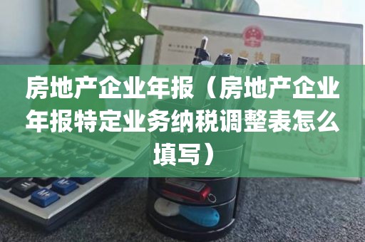房地产企业年报（房地产企业年报特定业务纳税调整表怎么填写）
