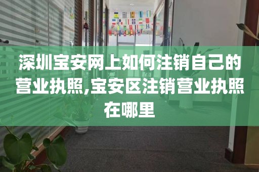 深圳宝安网上如何注销自己的营业执照,宝安区注销营业执照在哪里