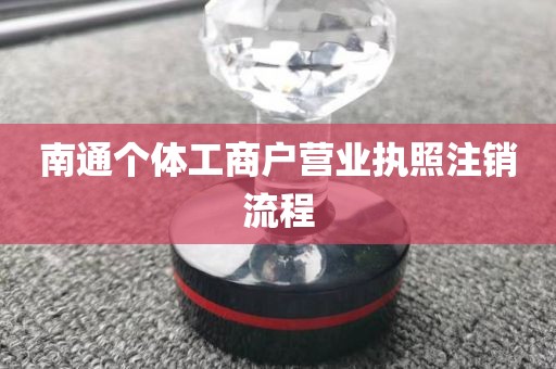 南通个体工商户营业执照注销流程