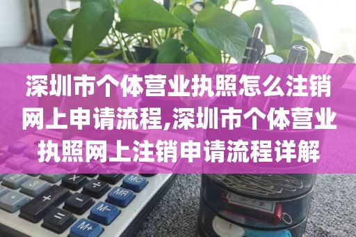 深圳市个体营业执照怎么注销网上申请流程,深圳市个体营业执照网上注销申请流程详解