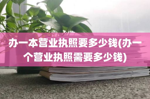 办一本营业执照要多少钱(办一个营业执照需要多少钱)