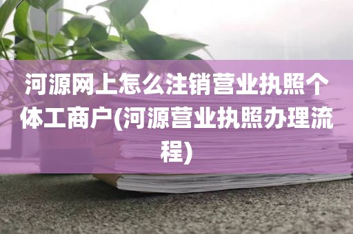 河源网上怎么注销营业执照个体工商户(河源营业执照办理流程)
