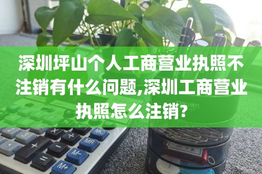 深圳坪山个人工商营业执照不注销有什么问题,深圳工商营业执照怎么注销?
