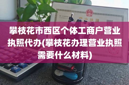 攀枝花市西区个体工商户营业执照代办(攀枝花办理营业执照需要什么材料)