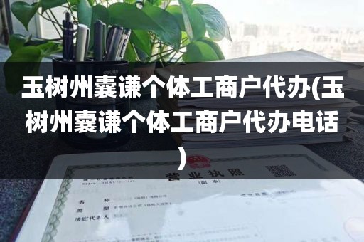 玉树州囊谦个体工商户代办(玉树州囊谦个体工商户代办电话)