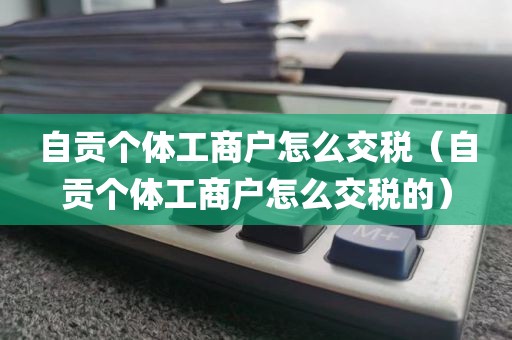 自贡个体工商户怎么交税（自贡个体工商户怎么交税的）
