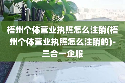 梧州个体营业执照怎么注销(梧州个体营业执照怎么注销的)-三合一企服