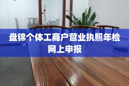 盘锦个体工商户营业执照年检网上申报