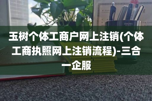玉树个体工商户网上注销(个体工商执照网上注销流程)-三合一企服