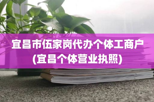 宜昌市伍家岗代办个体工商户(宜昌个体营业执照)