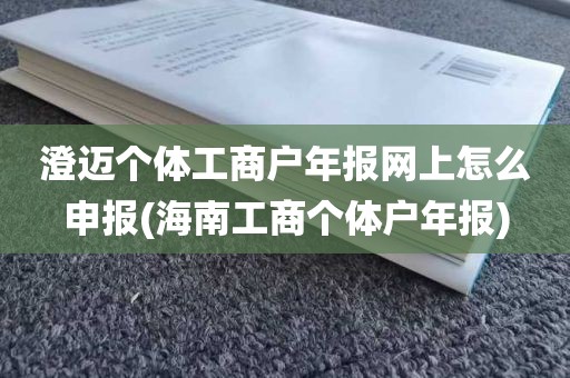 澄迈个体工商户年报网上怎么申报(海南工商个体户年报)