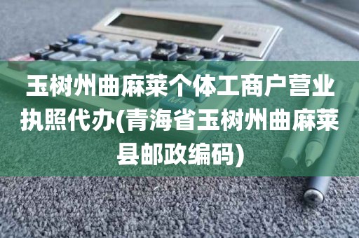 玉树州曲麻莱个体工商户营业执照代办(青海省玉树州曲麻莱县邮政编码)