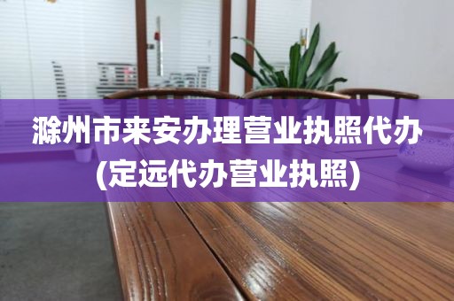滁州市来安办理营业执照代办(定远代办营业执照)
