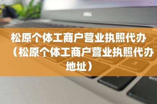 松原个体工商户营业执照代办（松原个体工商户营业执照代办地址）