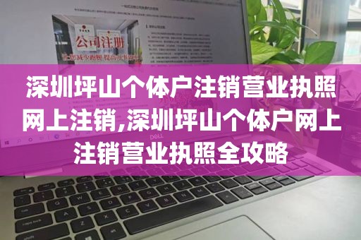 深圳坪山个体户注销营业执照网上注销,深圳坪山个体户网上注销营业执照全攻略