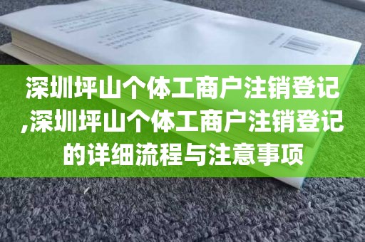 深圳坪山个体工商户注销登记,深圳坪山个体工商户注销登记的详细流程与注意事项