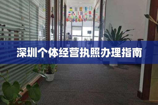 深圳个体经营执照办理指南