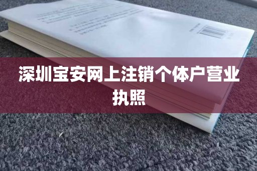 深圳宝安网上注销个体户营业执照