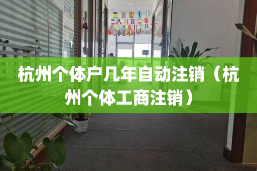 杭州个体户几年自动注销（杭州个体工商注销）