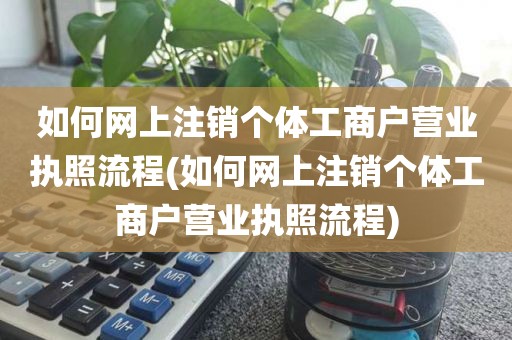 如何网上注销个体工商户营业执照流程(如何网上注销个体工商户营业执照流程)
