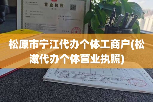 松原市宁江代办个体工商户(松滋代办个体营业执照)