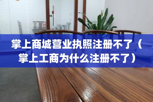 掌上商城营业执照注册不了(掌上工商为什么注册不了)