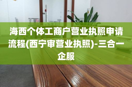 海西个体工商户营业执照申请流程(西宁审营业执照)-三合一企服