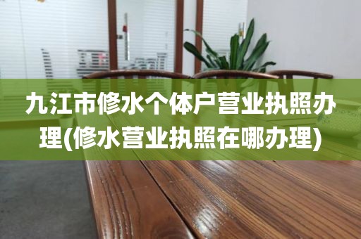 九江市修水个体户营业执照办理(修水营业执照在哪办理)