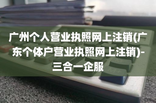 广州个人营业执照网上注销(广东个体户营业执照网上注销)-三合一企服