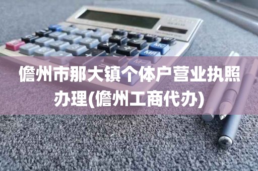 儋州市那大镇个体户营业执照办理(儋州工商代办)