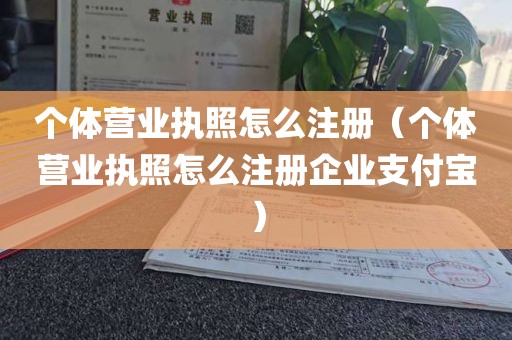 个体营业执照怎么注册（个体营业执照怎么注册企业支付宝）